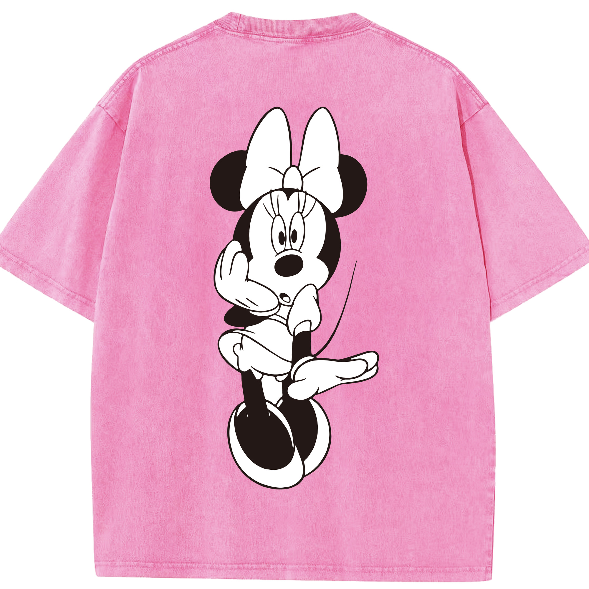 （画像用） ミッキーマウス Mickey Mouse 綿100% ヴィンテージ風 半袖Tシャツ（背面プリント）